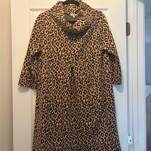 Tyler Boe Animal Print Cowl Neck Top